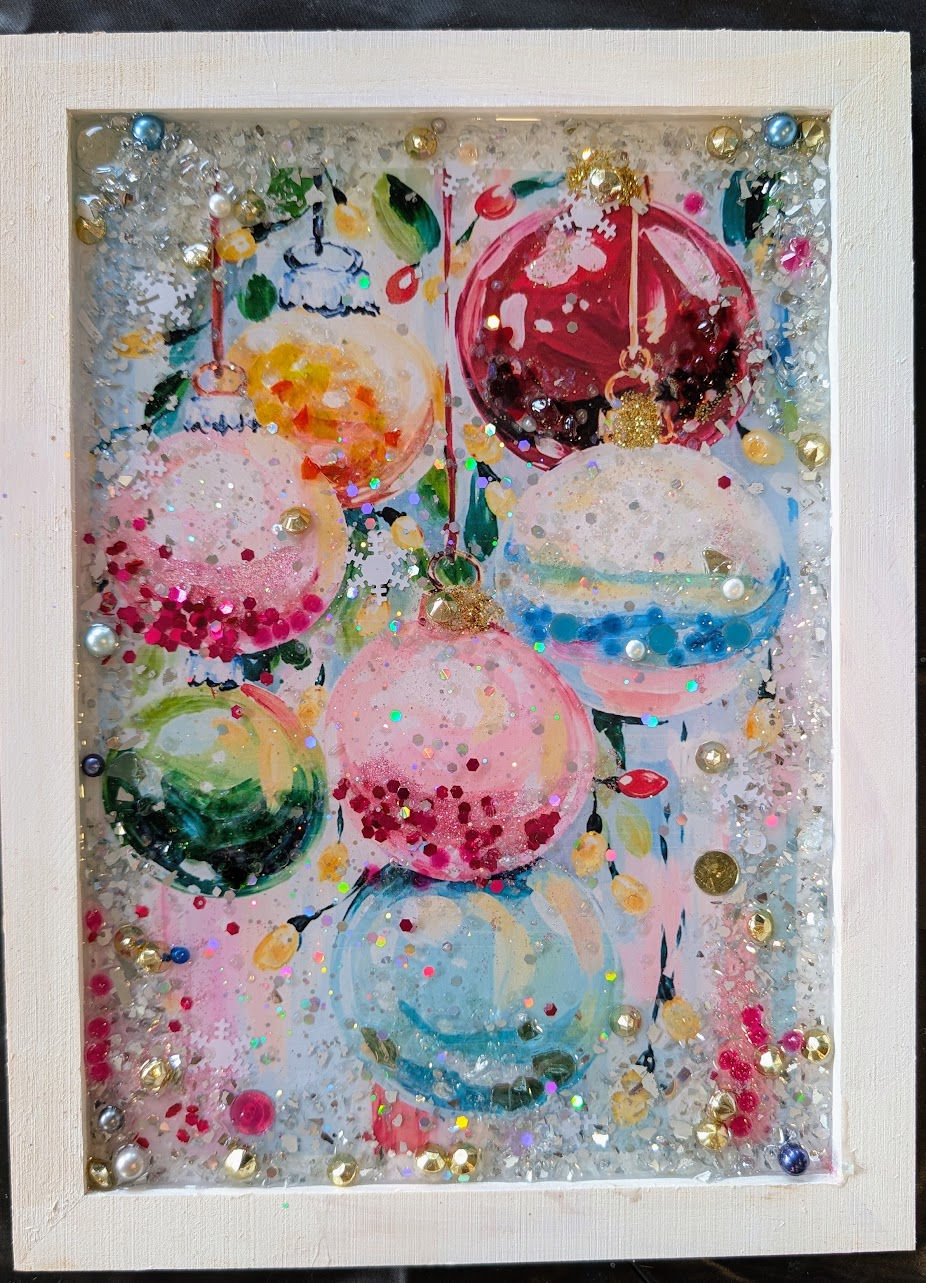 DIY Crushed Glass Panel Colorful Ornaments