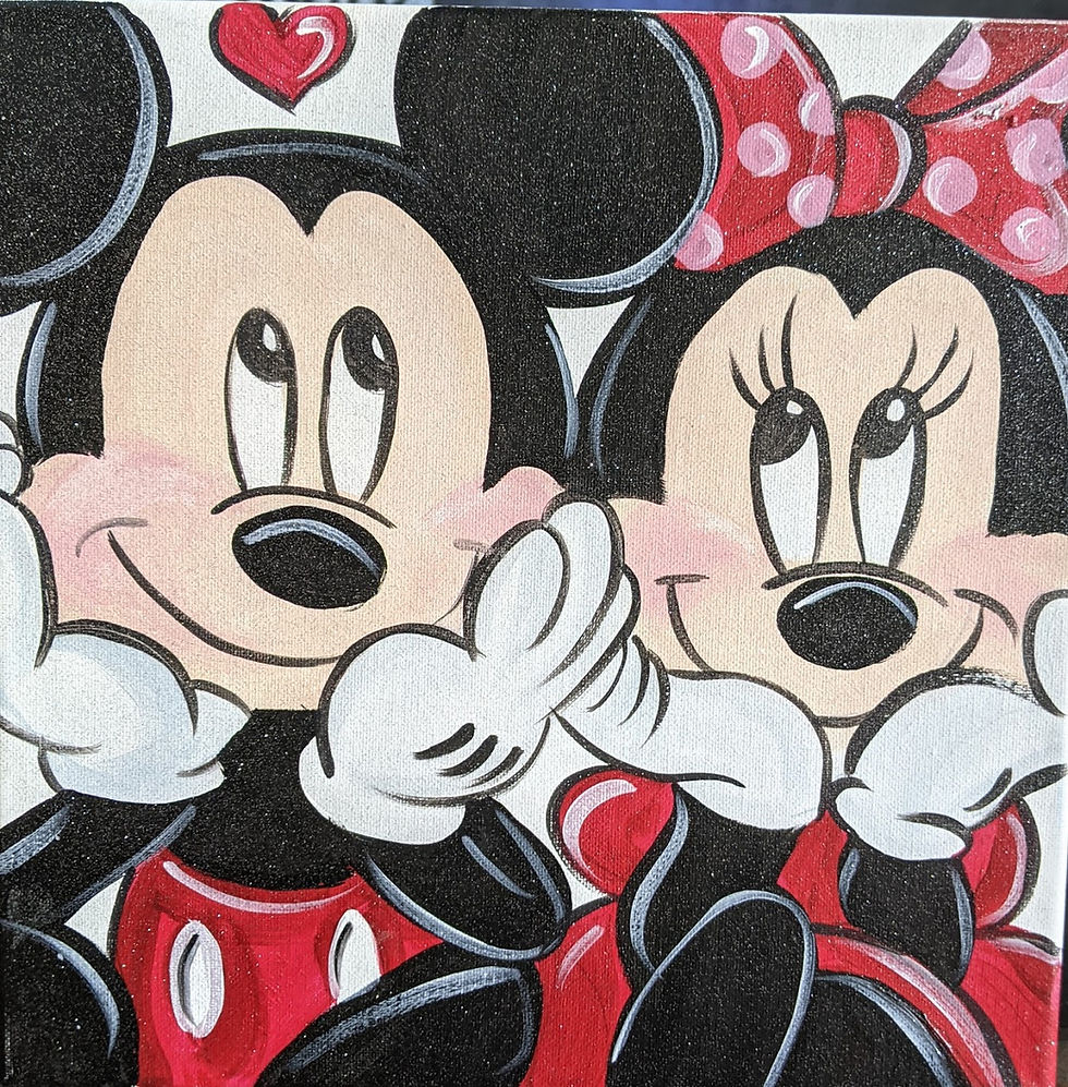 Sip & Paint Minnie & Mickey in Love Feb 9th 6-8 pm