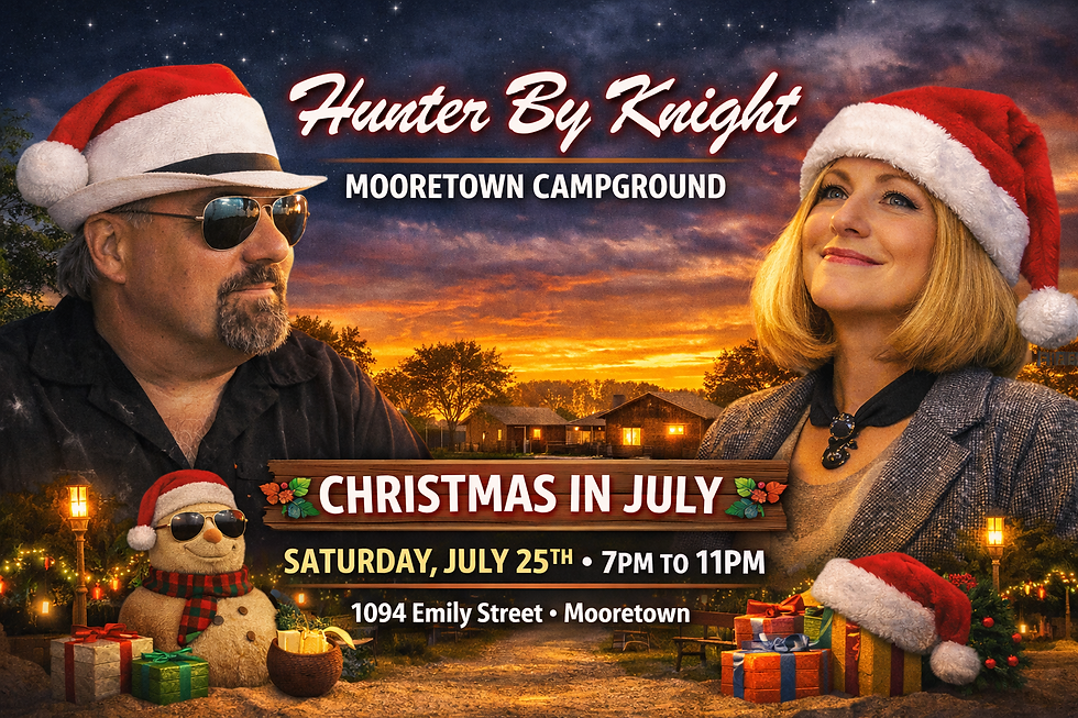 Hunter by Knight Mooretown Campground  Christmas in July
