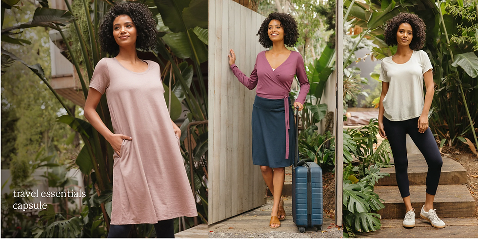 Wool& capsule wardrobe for travel