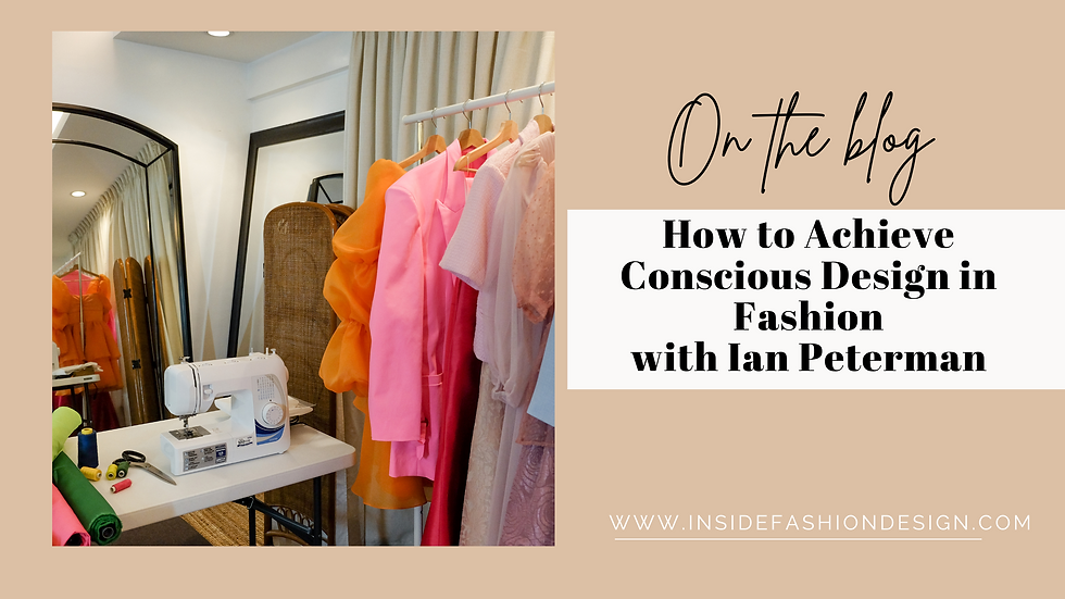 woman at a desk, blog header for conscious fashion design principles