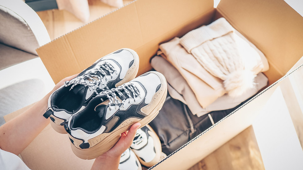 a box of clothes to donate