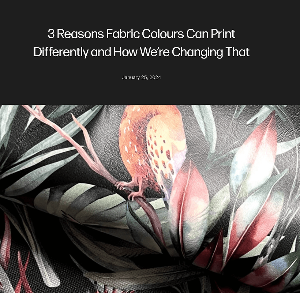Graphic header of 3 Reasons Fabric Colours Can Print Differently and How We’re Changing That