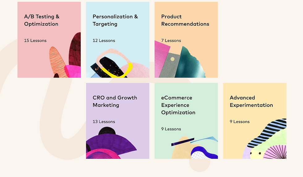 Dynamic Yield webpage showing their different services