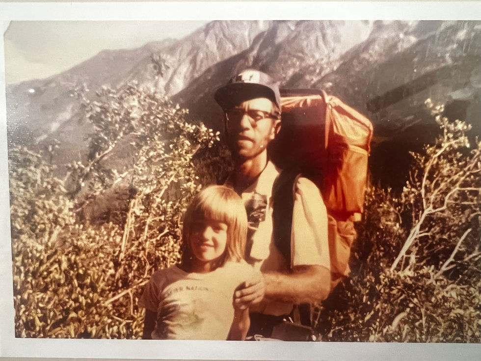 Me and my dad hiking in the Cascade Mountains 1975