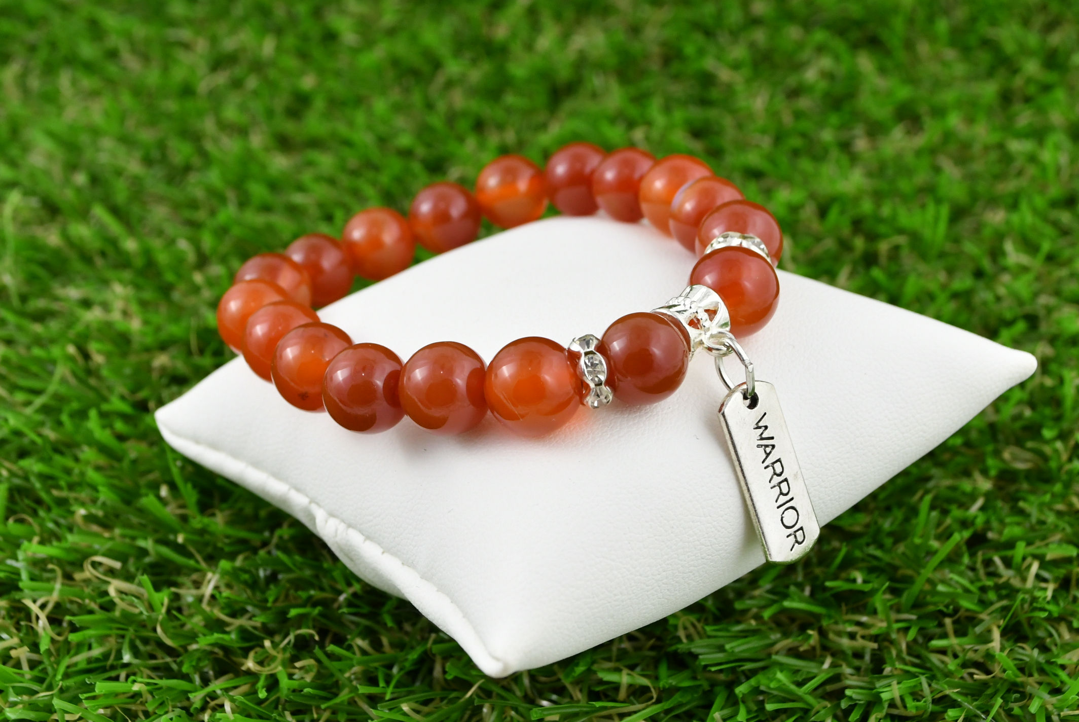 Orange Red Carnelian / Warrior Charm