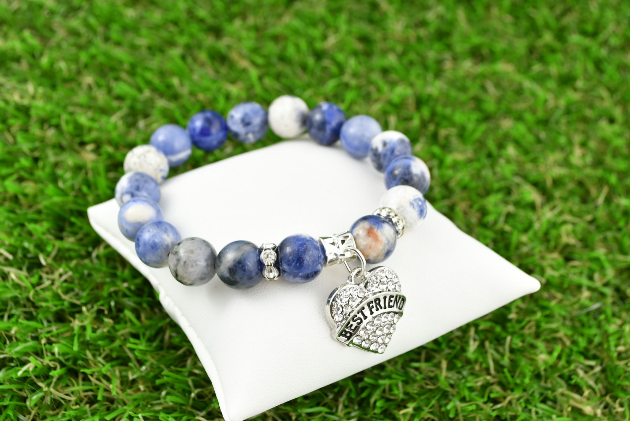 Blue White Sodalite / Best Friend Charm