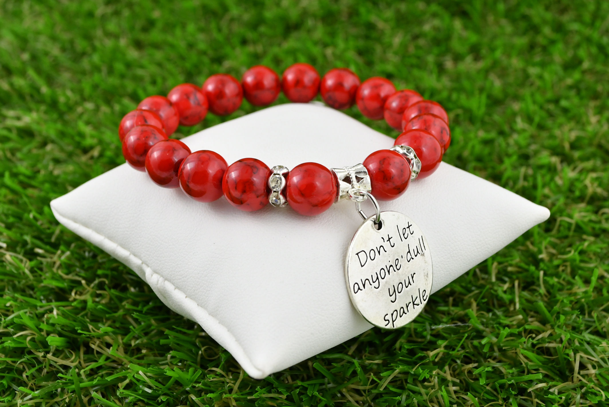 Red Howlite / Don't Let Anyone... Charm