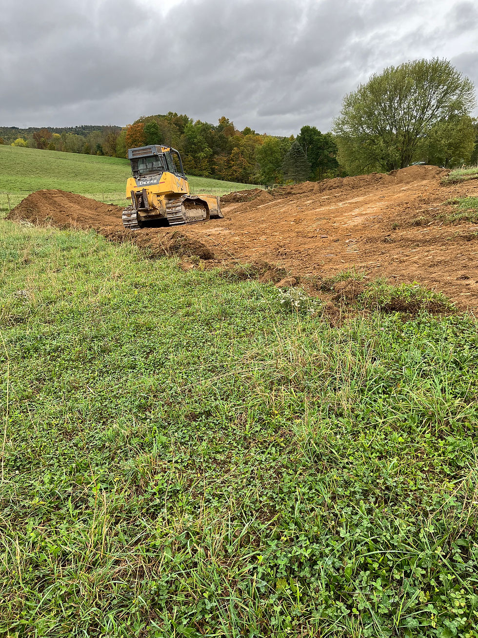 Stripping topsoil