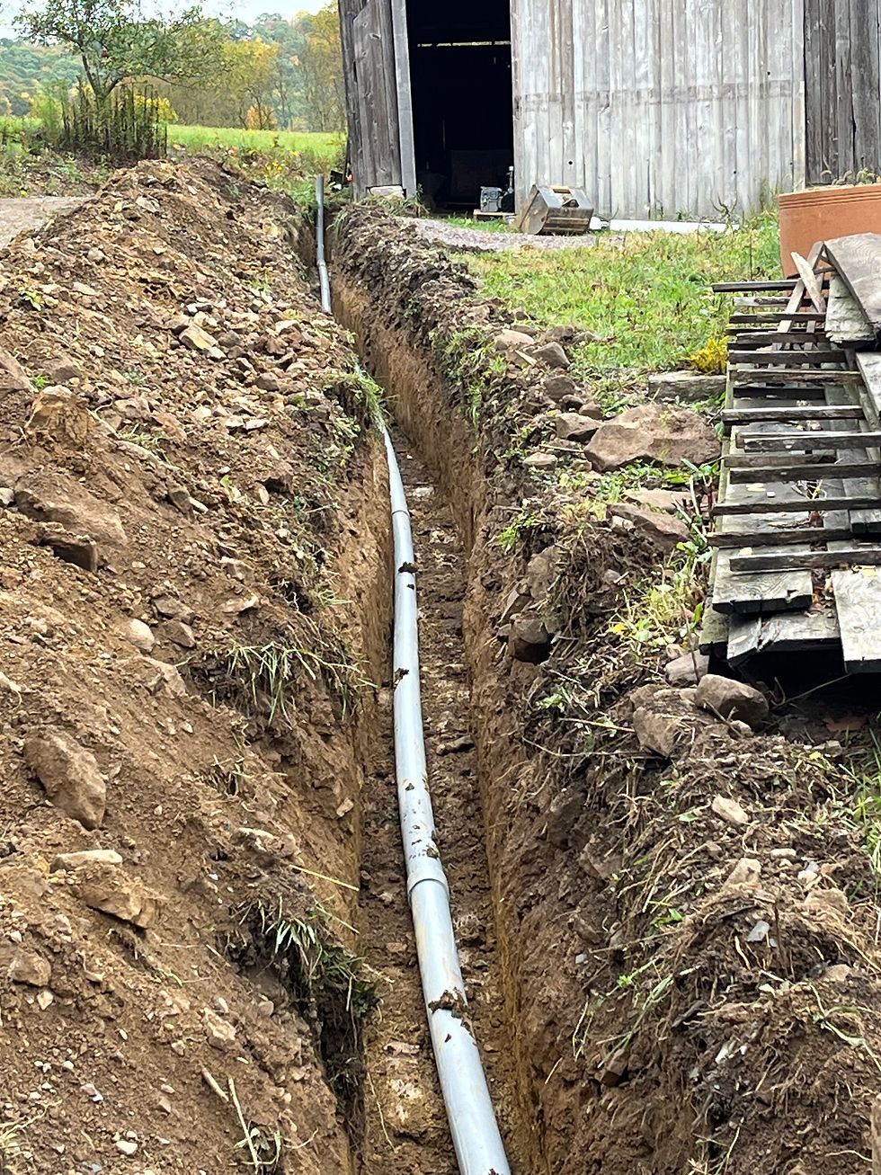 electric service line installed