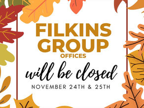 Happy Thanksgiving from all of us at the Filkins Group! 