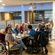 Annual Dinner - Table of members eating