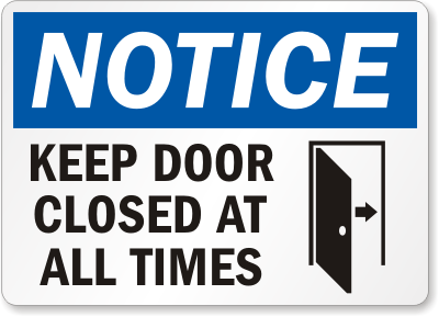 do not use this door sign