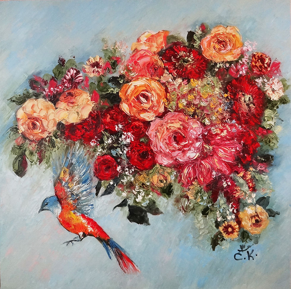 Цветы и птицы (010), 2018