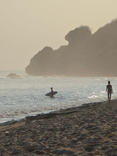 Sunset at the beach Uluwatu Bali