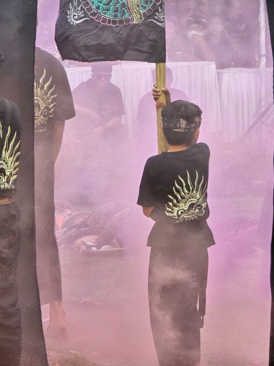 Perfomance at the parade of Ogoh-Ogoh in Pecatu, Bali 