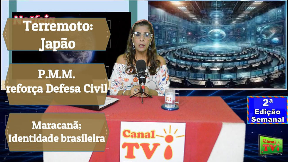 Canal TVi Plantão de notícias.Terremoto no Japão/Maricá: Defesa Civil/Maracanã identidade brasileira