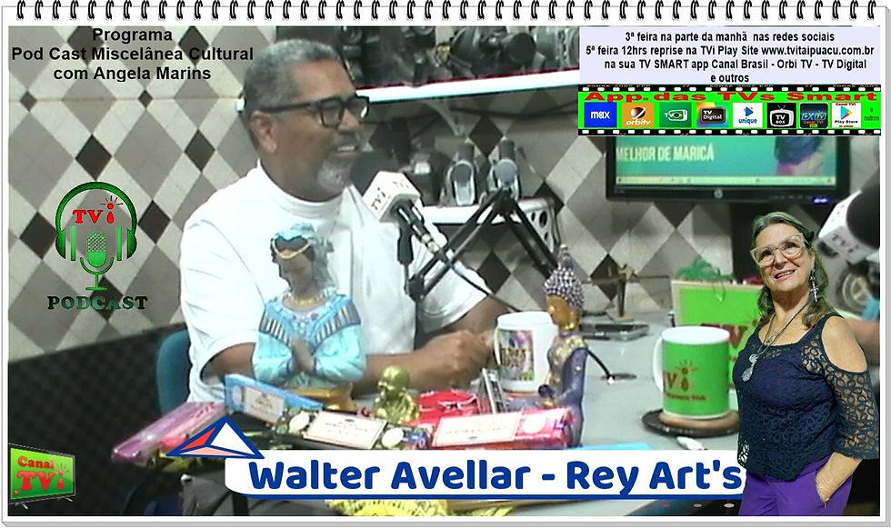 Canal TVi miscelânea cultural. Entrevistando Walter Avellar e Rey Art's