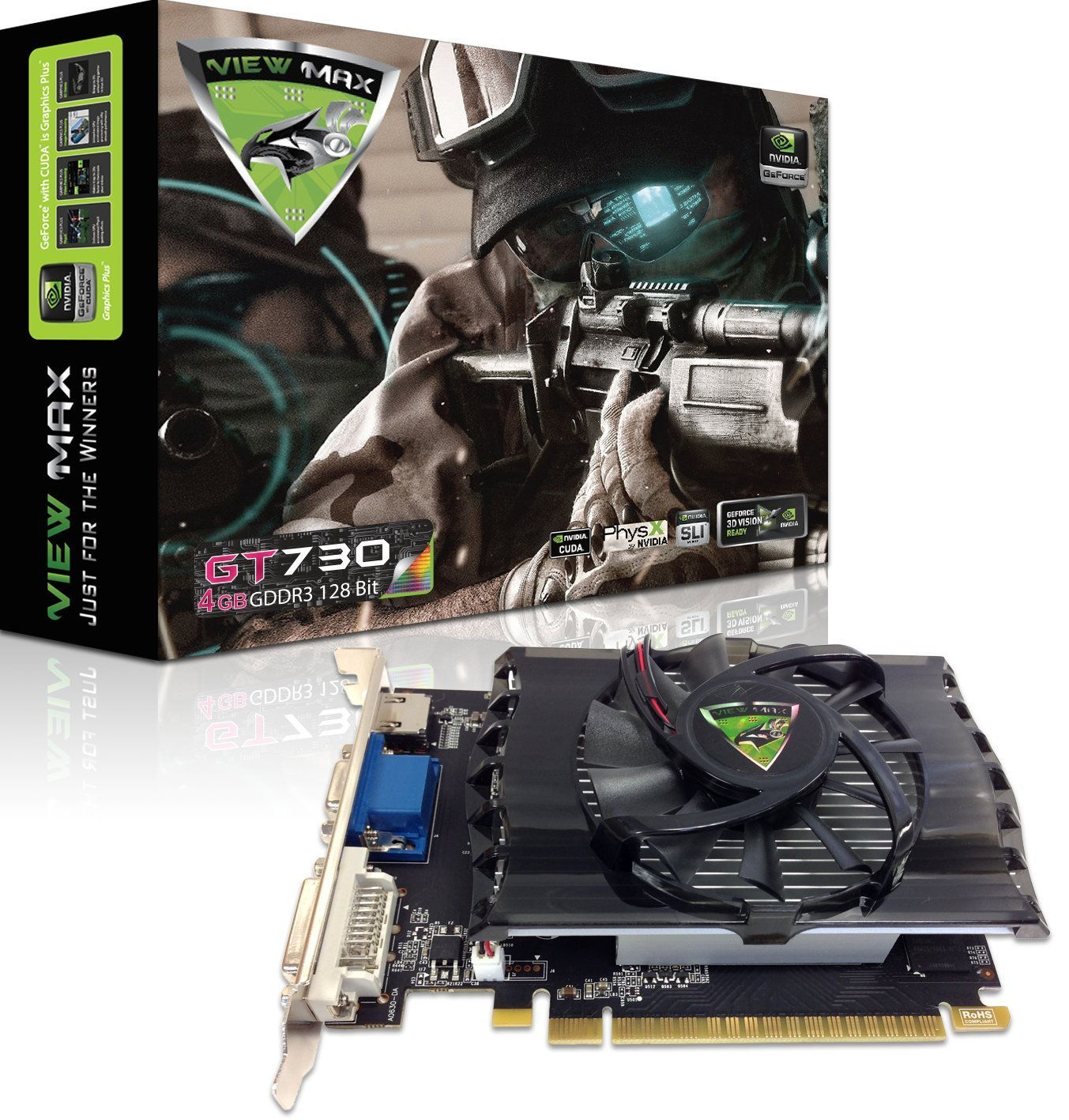 ViewMax NVIDIA GeForce GT 730 4GB GDDR3 128 Bit PCI Express (PCIe)