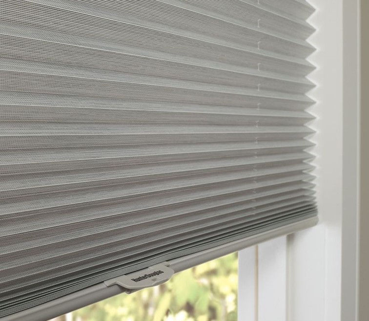Stylish pleated blind with crisp, accordion-like folds, offering a sleek and space-efficient solution for light control and privacy in anyStylish pleated blind with crisp, accordion-like folds, offering a sleek and space-efficient solution for light control and privacy in any modern interior modern interior