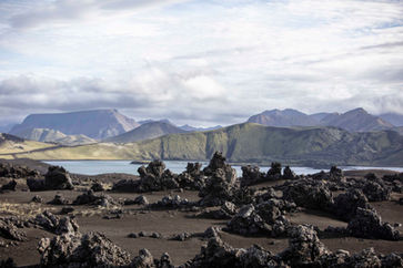 Volcanic Highlands landscape in Iceland during the MeteoriteGong Creation Roadtrip with Pauline Fabry.
