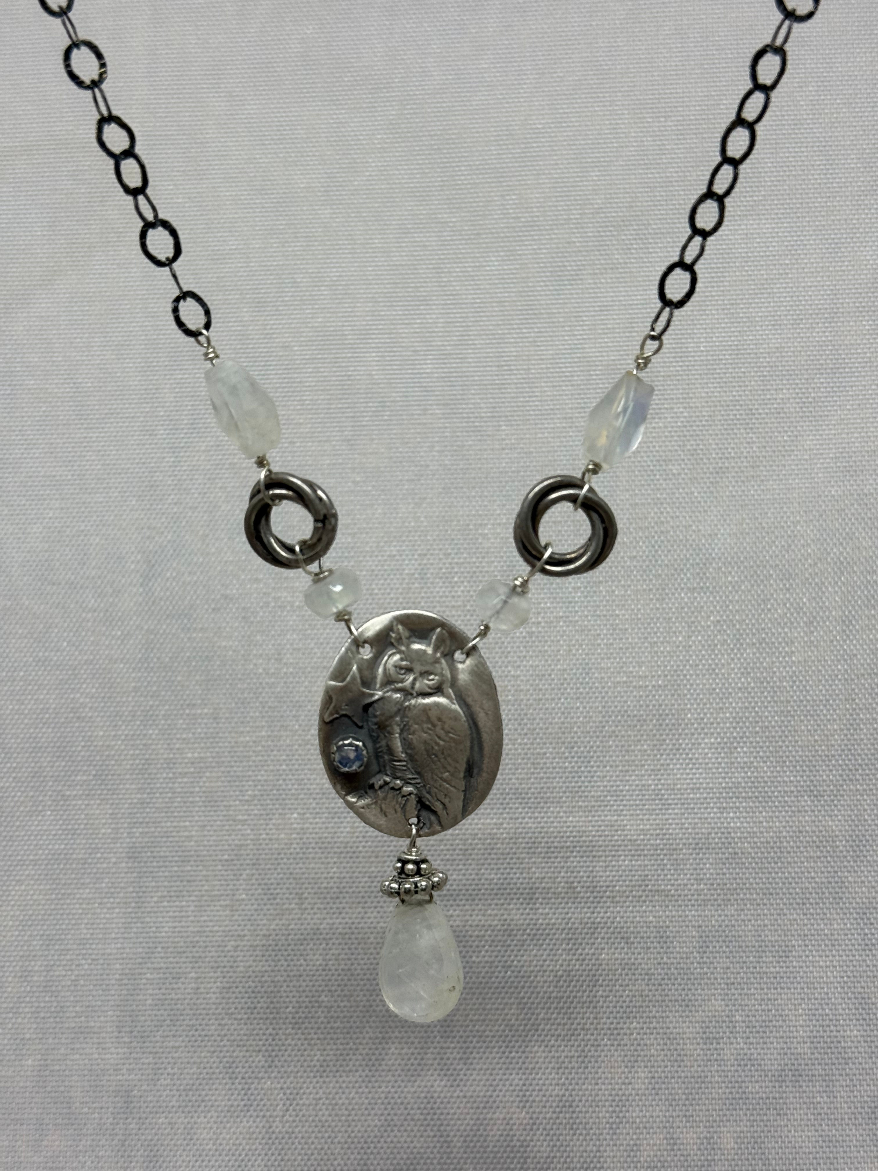 Owl with Star Necklace