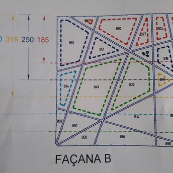 Plano técnico de paneles para stand de feria