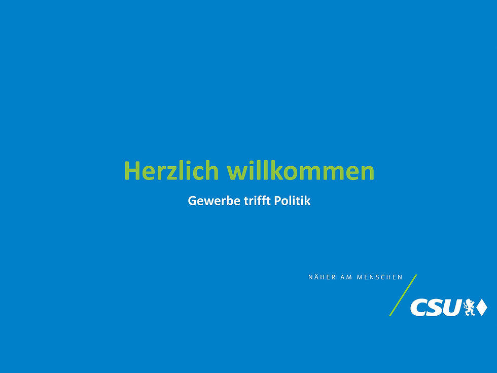 Gewerbe trifft Politik: Freitag, 27.03.2026, 19:00 Uhr, "beim Aleks" in Schondorf