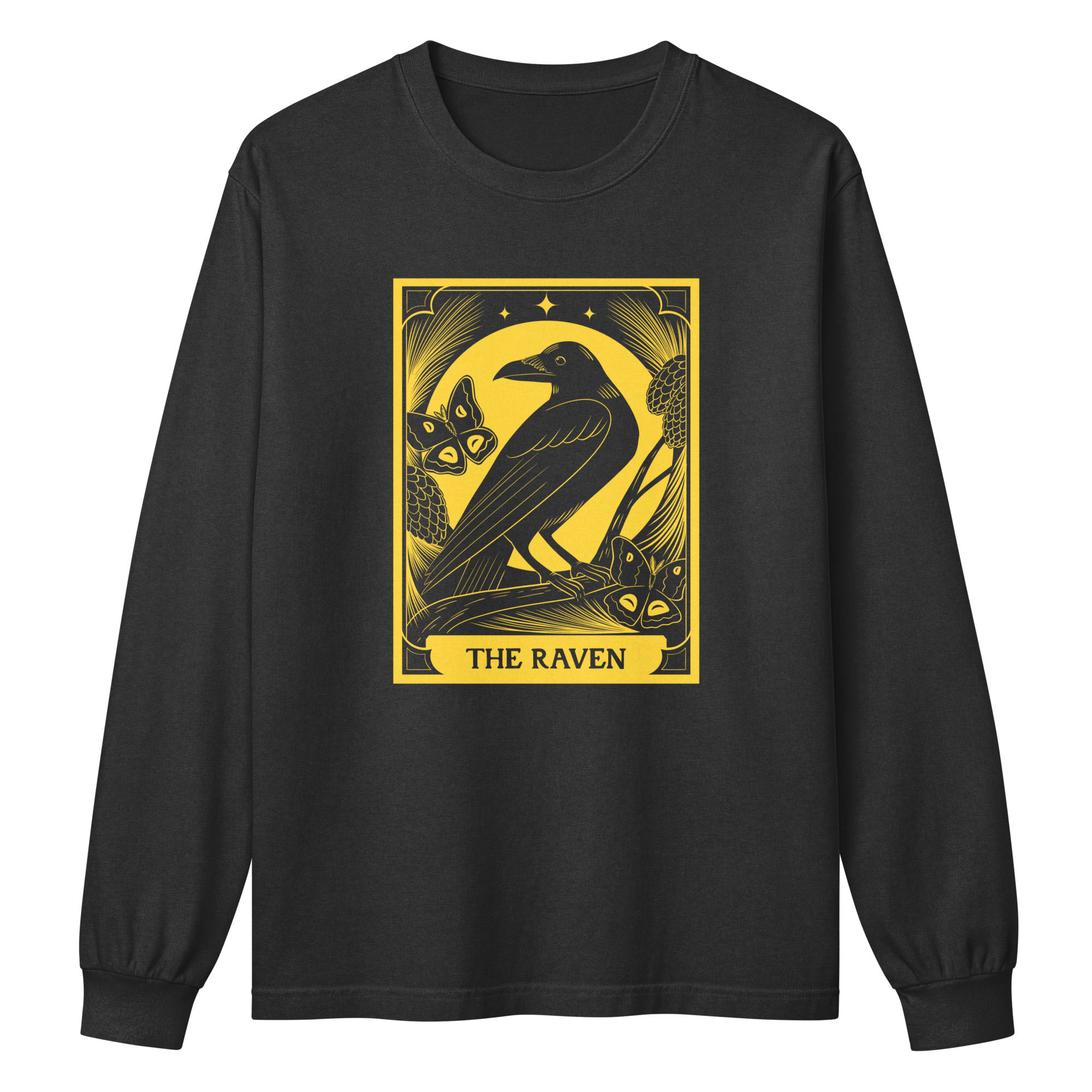 The Raven Long Sleeve Tee | Vintage Black