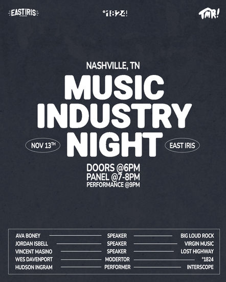 music industry night event poster