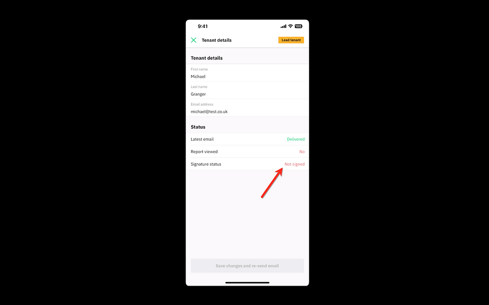 View Tenant Signatures On Mobile Image