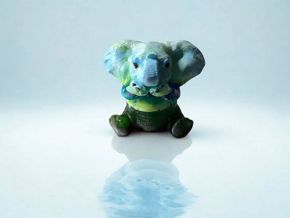 Blue and Green Elephant