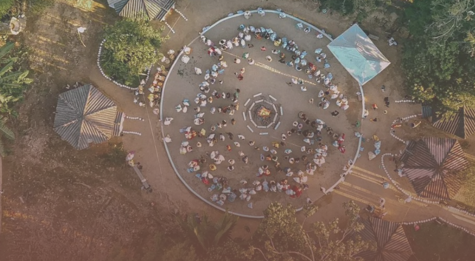 Imagem do Templo Itarobá na Chácara Santa Aldeia
