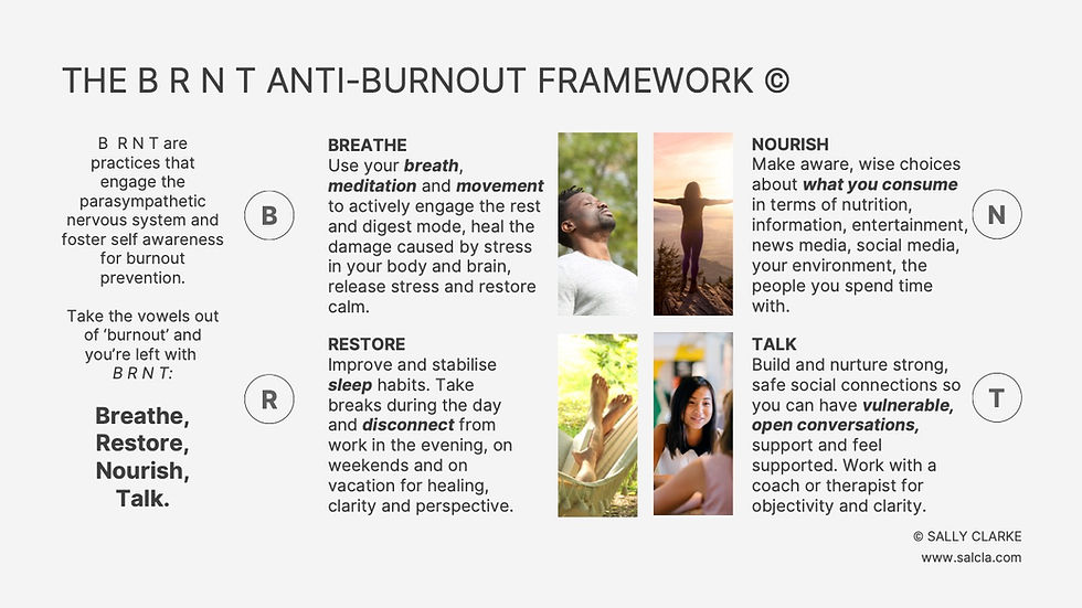 burnout prevention with B R N T