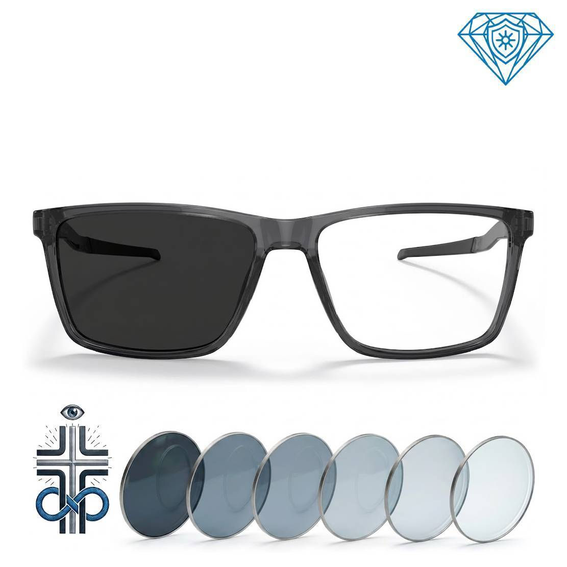 Gafas Óptica Policarbonato® INFINITE♾PHOTOCHROMIC Anti|Blue Formula Máximo+/-3.0