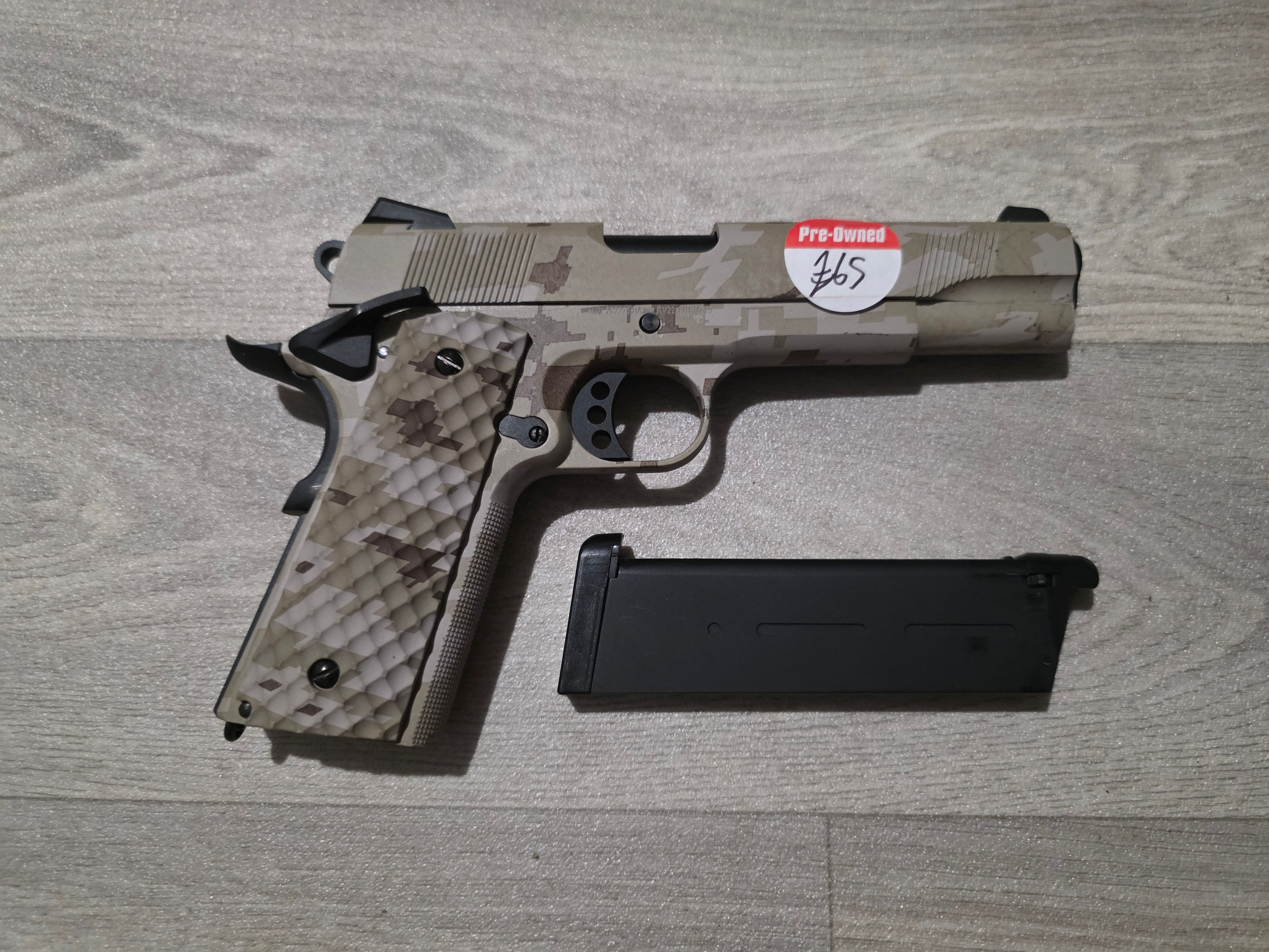Raven M1911 MEU GBB Airsoft Pistol in Digital Desert