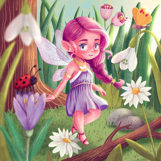 Kinderbuch Illustration kleine Elfe von Julia Bittruf