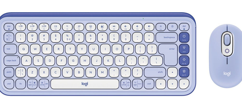 Logitech 920-013078 POP Icon Combo Mouse and Keyboard Lilac