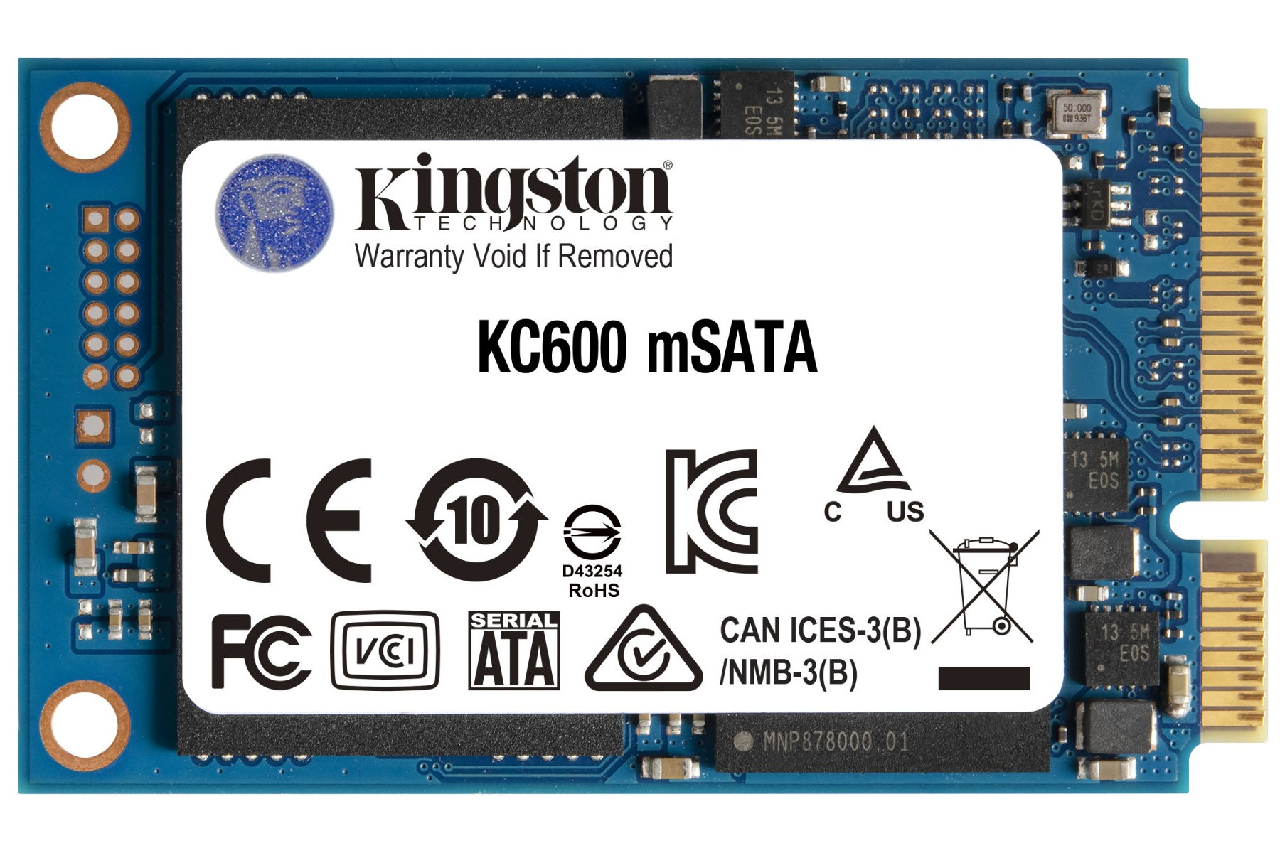 Kingston Technology 256G SSD KC600 SATA3 mSATA