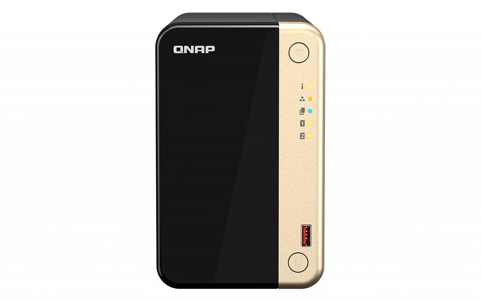 QNAP TS-264-8G NAS Tower, 2 disk bays, Intel Celeron N5105/N5095 4-core/4-thread