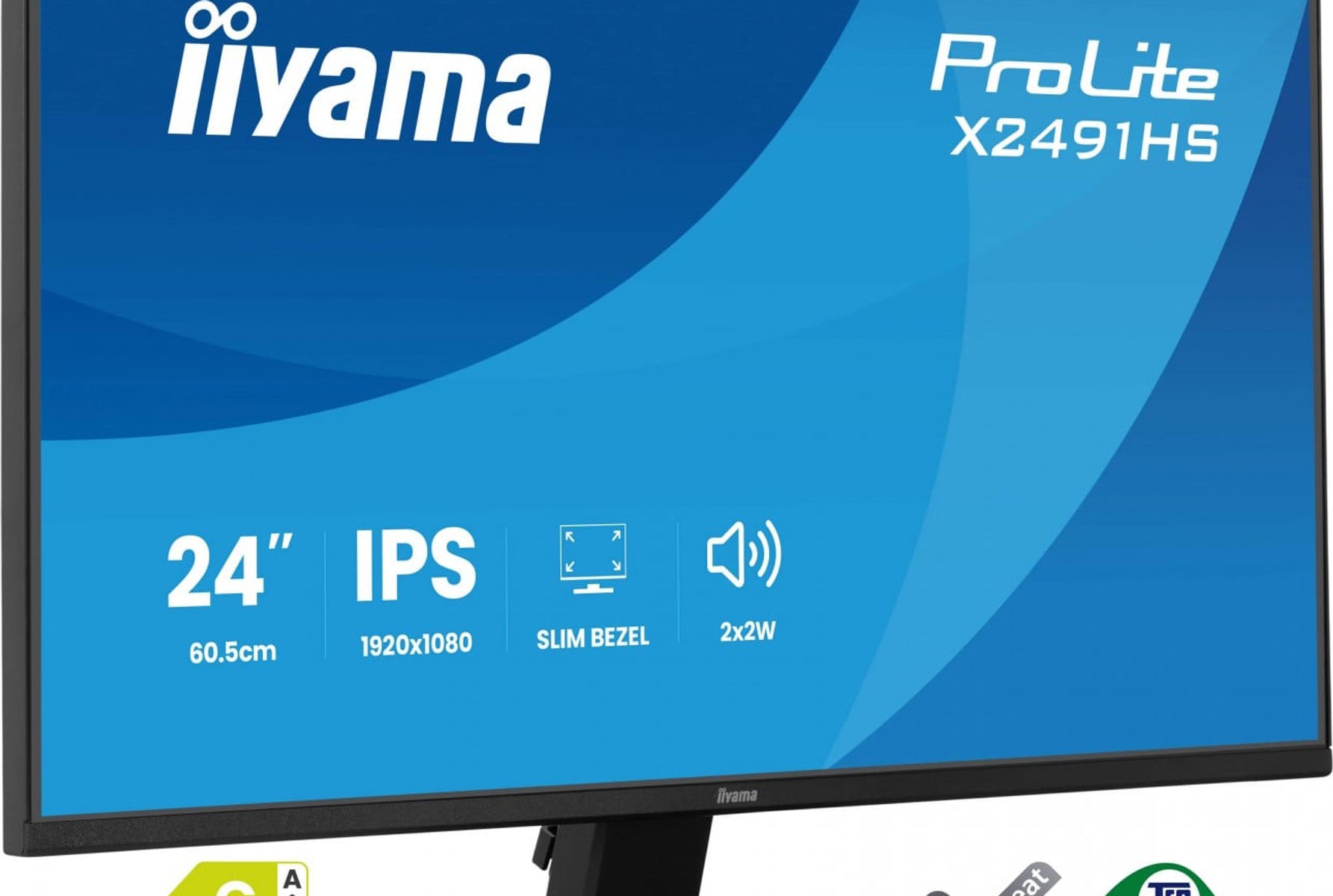 iiyama X2491HS-B1 ProLite Monitor 23.8" IPS FHD 120Hz 1ms 350cd 1500:1 HDMI DP 2