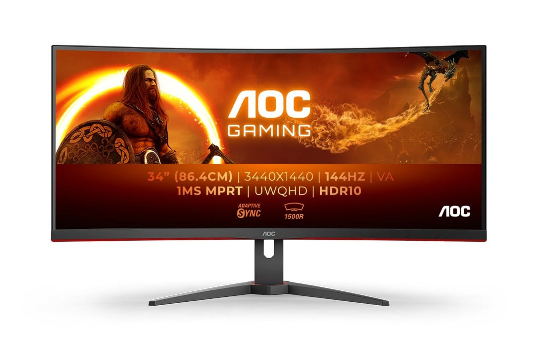 34" Ultrawide 3440x1440 VA Monitor with 144Hz, HDR10 and Freesync Premium