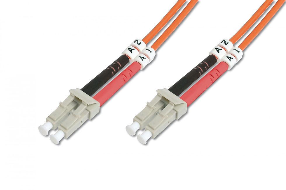 FO patch cord, duplex, LC to LC MM OM2 50/125 µ, 1 m