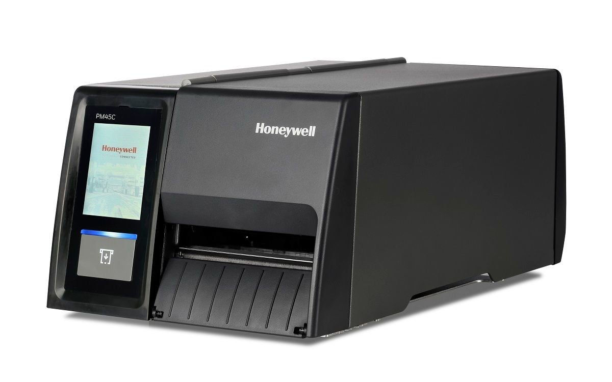 Honeywell PM45C, mega demo door, 8 dots/mm (203 dpi), peeler, disp., USB, USB Ho
