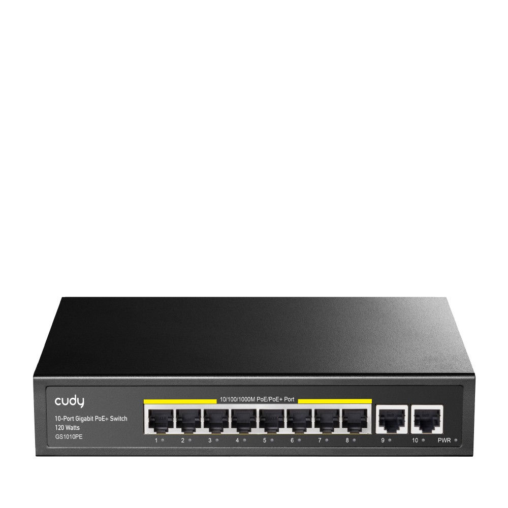 Cudy 8-Port Gigabit PoE+ Switch with 2 Gigabit Uplink Ports 120W Unmanaged