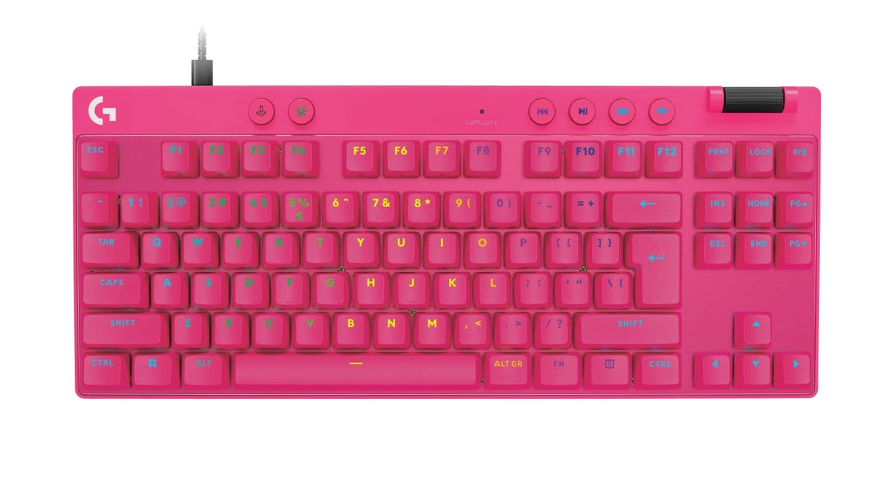 Logitech 920-013253 G Pro X Rapid TKL Gaming Keyboard USB Linear Pink