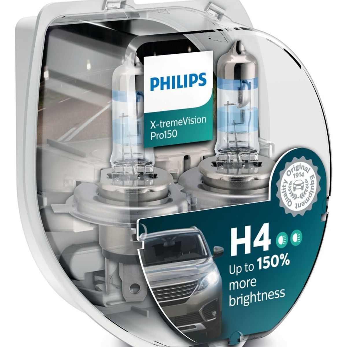 Philips X-tremeVision Pro150 H4 12 V 60/55 W, 2 pcs.
