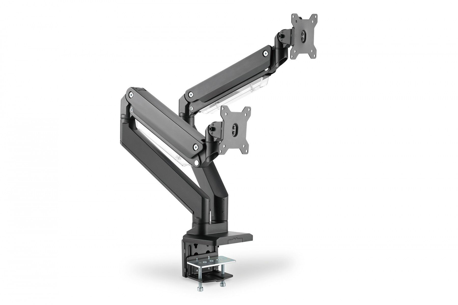 Dual Gas Spring Monitor Desk Mount 2x 35", 2x 15 kg max. black
