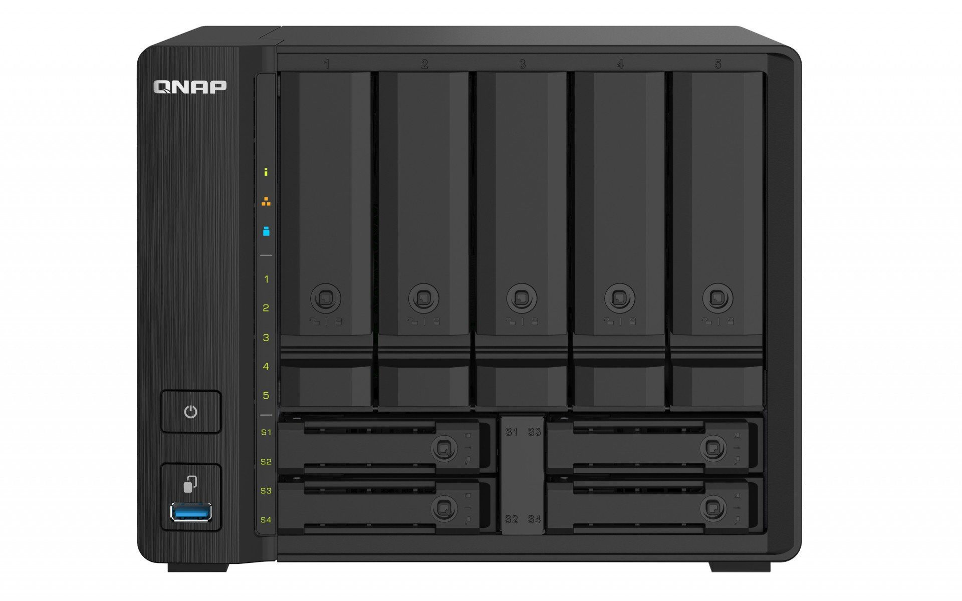 QNAP TS-932PX-4G NAS Tower, 9 disk bays, Annapurna Labs Alpine AL324 1.7GHz Quad