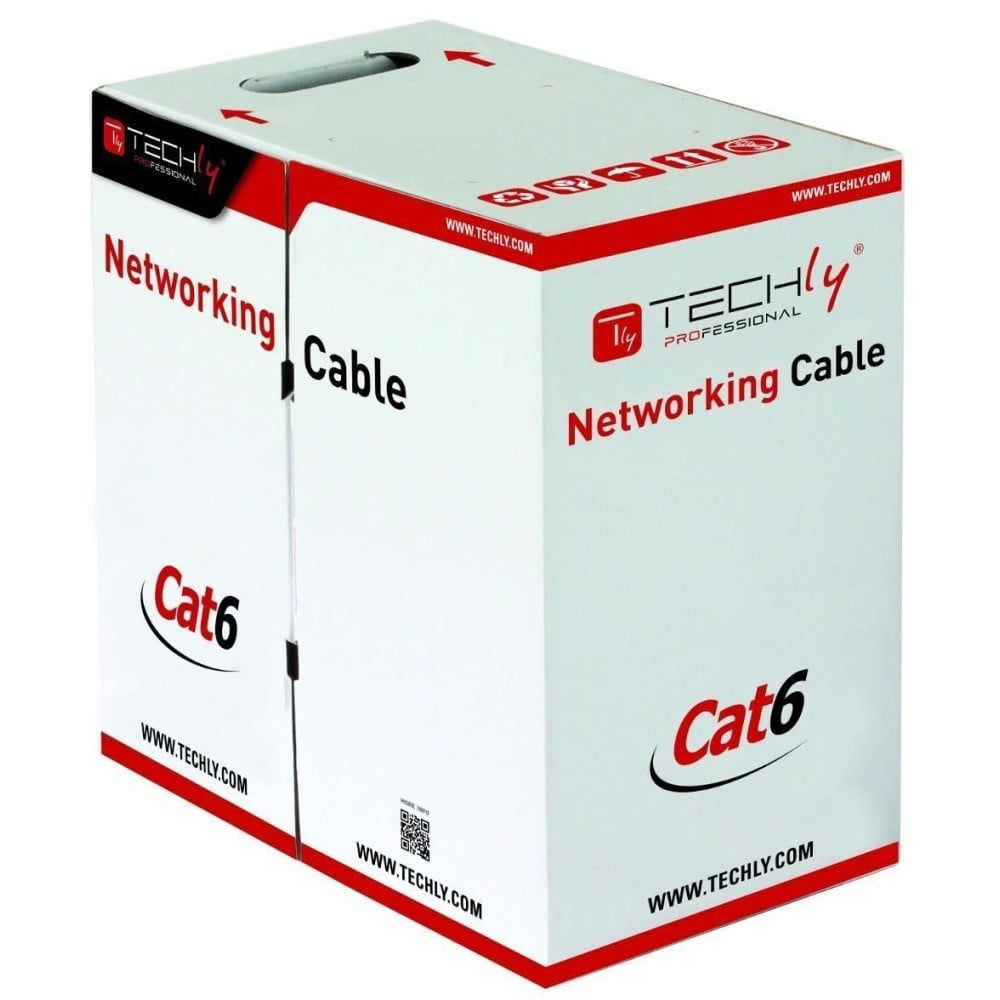 Cat6 SFTP Twisted Pair Cable, Solid, 305m CCA Gray